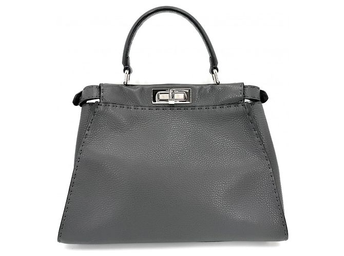 Fendi Peekaboo Lederhandtasche Braun - Ansicht 2
