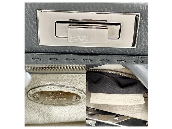Fendi Peekaboo Lederhandtasche Braun - Ansicht 6