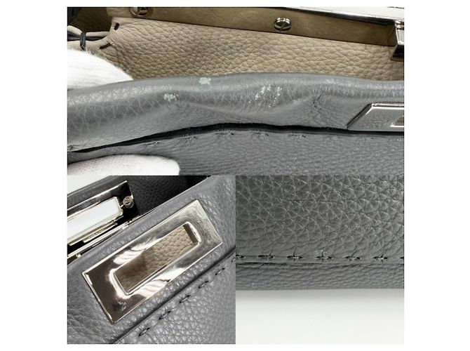 Fendi Peekaboo Lederhandtasche Braun - Ansicht 7