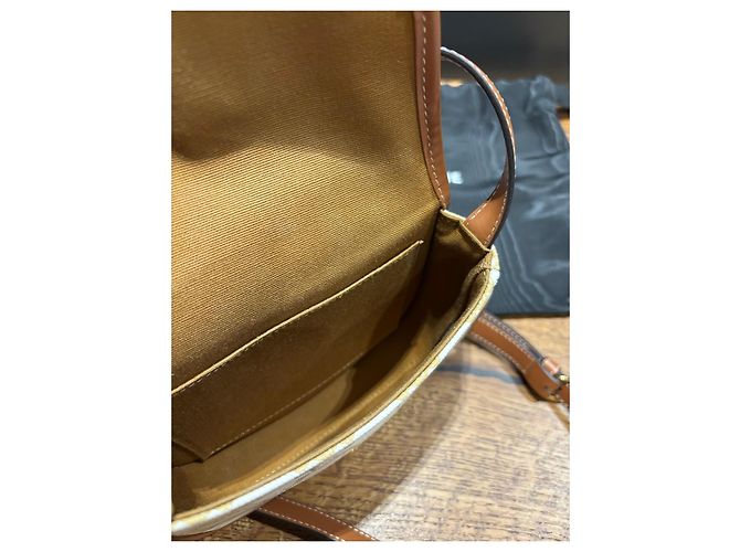 Céline Celine Triomphe Canvas Umhängetasche Braun Beige - Ansicht 6