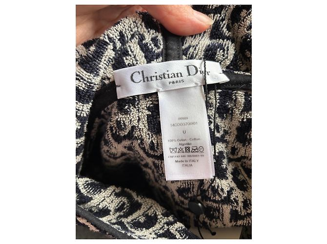 Poncho Christian Dior Monogram Negro Blanco - vista 6