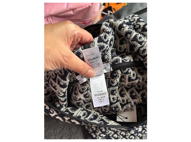 Poncho Christian Dior Monogram Negro Blanco - vista 7