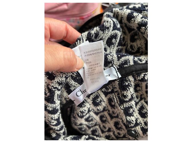 Poncho Christian Dior Monogram Negro Blanco - vista 8