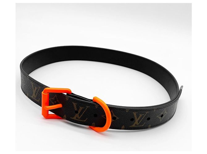 Cintura Signature Louis Vuitton da uomo Marrone Arancione - vista 10