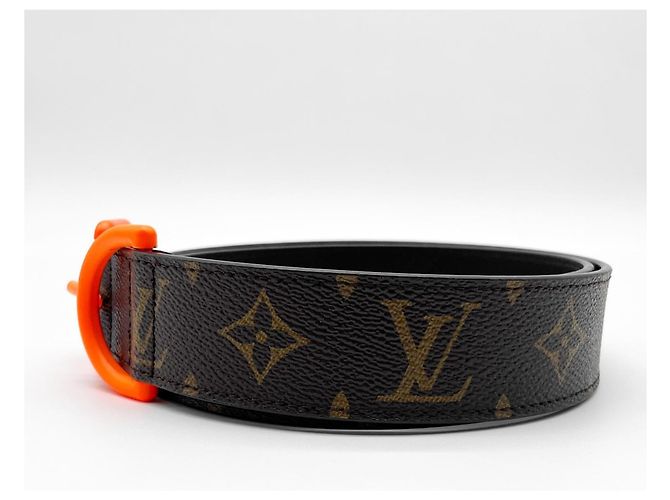 Cintura Signature Louis Vuitton da uomo Marrone Arancione - vista 2