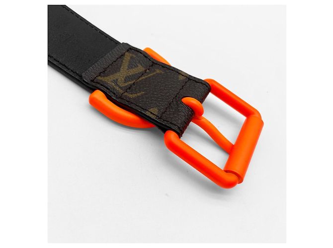 Cintura Signature Louis Vuitton da uomo Marrone Arancione - vista 5