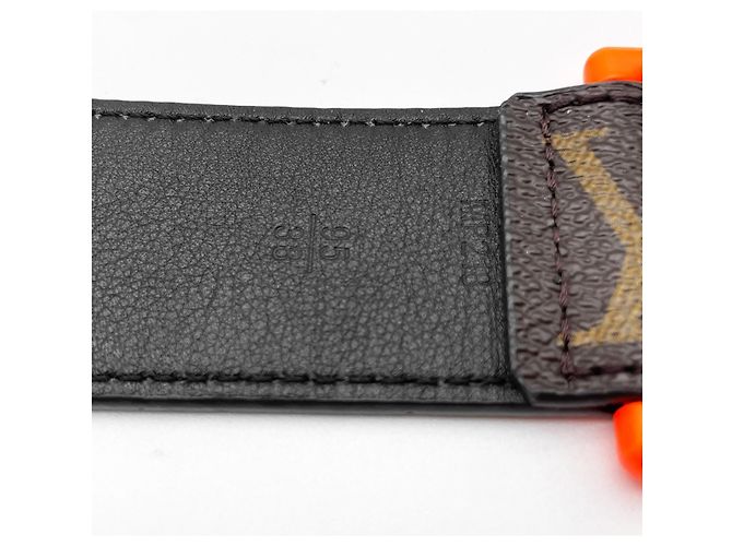 Cintura Signature Louis Vuitton da uomo Marrone Arancione - vista 6