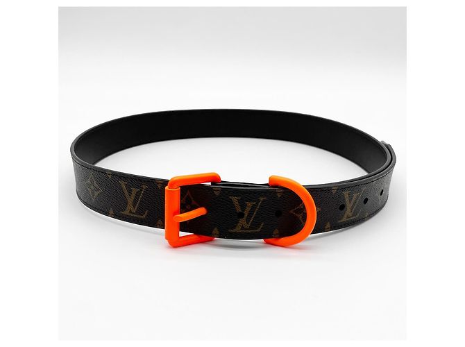 Cintura Signature Louis Vuitton da uomo Marrone Arancione - vista 9