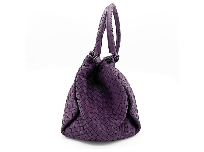 Borsa Parachute Bottega Veneta in pelle Intrecciato viola - vista 4