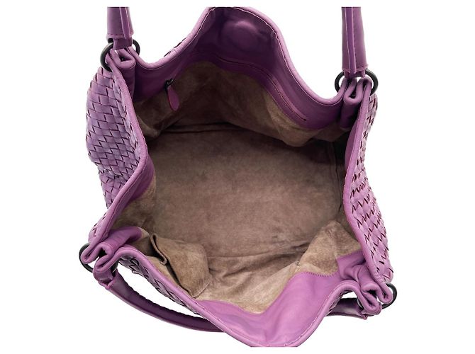 Borsa Parachute Bottega Veneta in pelle Intrecciato viola - vista 7