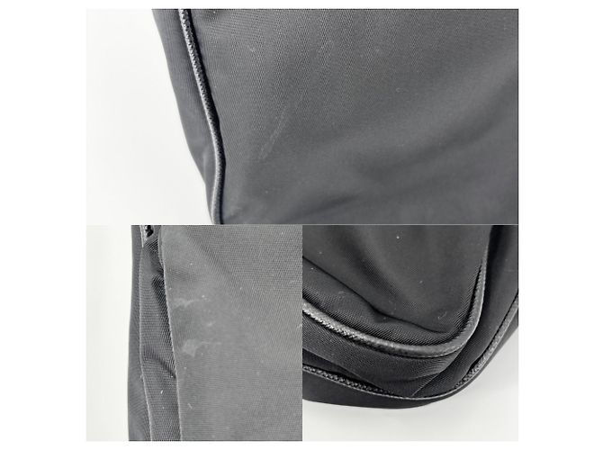 Borsa a tracolla in nylon nero e pelle Saffiano Prada - vista 6