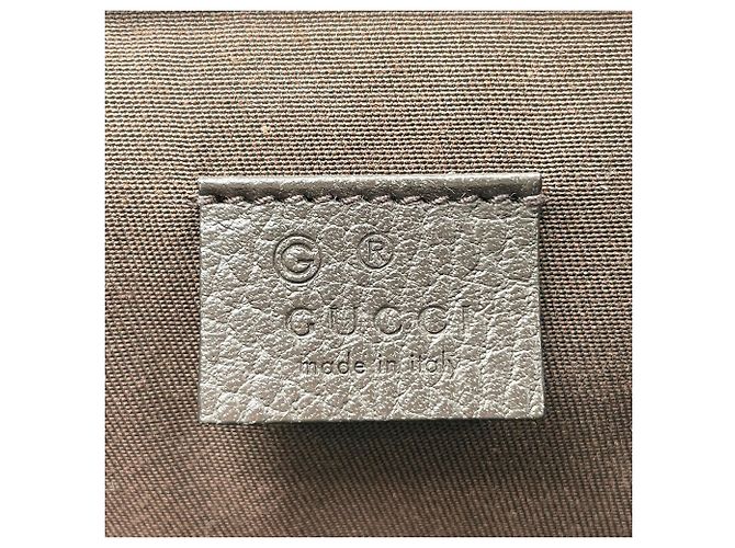 Zaino Gucci in tela GG marrone e pelle - vista 8