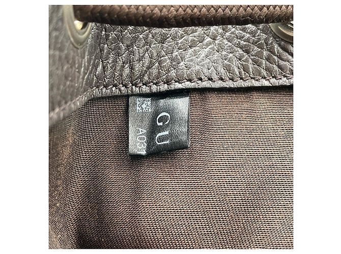 Zaino Gucci in tela GG marrone e pelle - vista 9