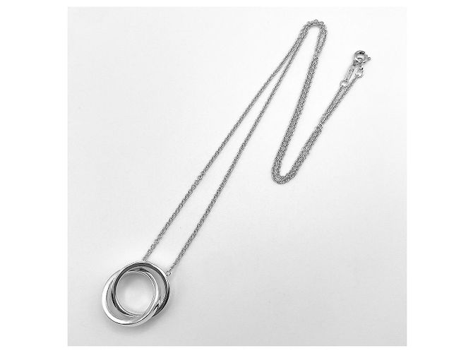Tiffany & Co Collana con pendente Tiffany 1837 Interlocking Circle Argento - vista 3