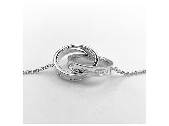 Tiffany & Co Collana con pendente Tiffany 1837 Interlocking Circle Argento - vista 6