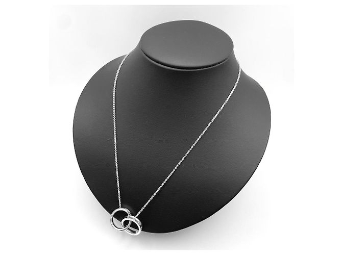 Tiffany & Co Collana con pendente Tiffany 1837 Interlocking Circle Argento - vista 7