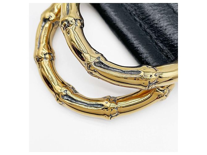 Gürtel Gucci Web Stripe Ring Bamboo Buckle Belt Rot Golden Grün - Ansicht 7