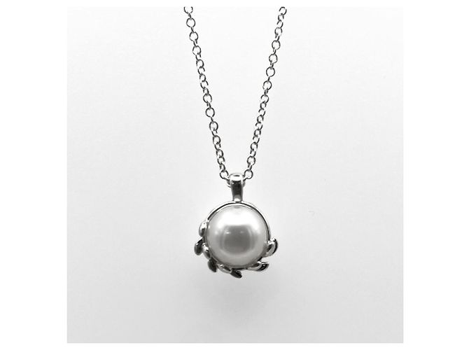 Tiffany & Co Pendente Collana Tiffany Olive Leaf Paloma Picasso Argento - vista 2