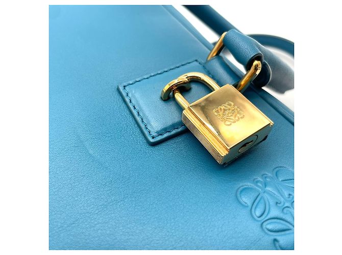 Borsa a tracolla Loewe Amazona 28 Anagram Blu - vista 14