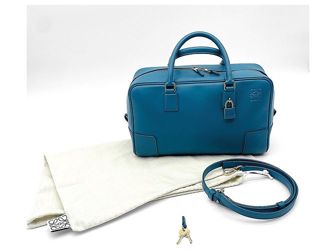 Borsa a tracolla Loewe Amazona 28 Anagram Blu - vista 17