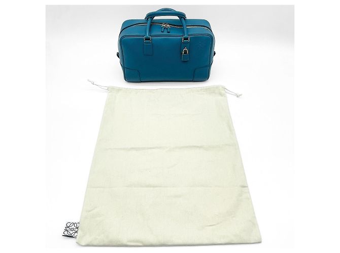 Borsa a tracolla Loewe Amazona 28 Anagram Blu - vista 18