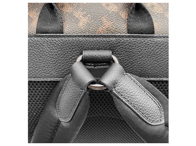 Zaino Coach Hitch nero e marrone in pelle - vista 12