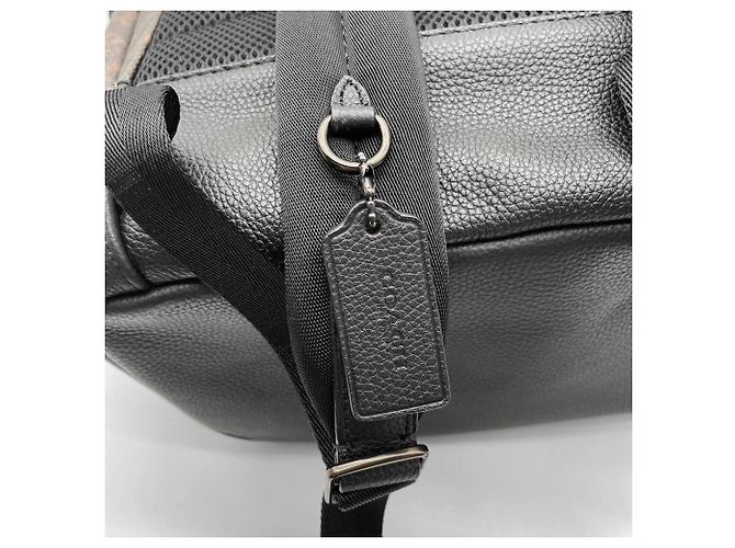 Zaino Coach Hitch nero e marrone in pelle - vista 13