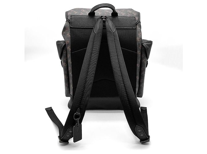 Zaino Coach Hitch nero e marrone in pelle - vista 2