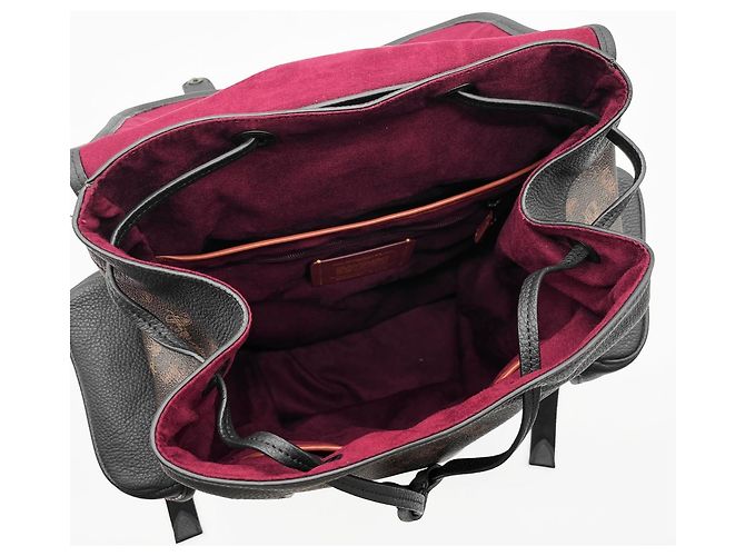 Zaino Coach Hitch nero e marrone in pelle - vista 6