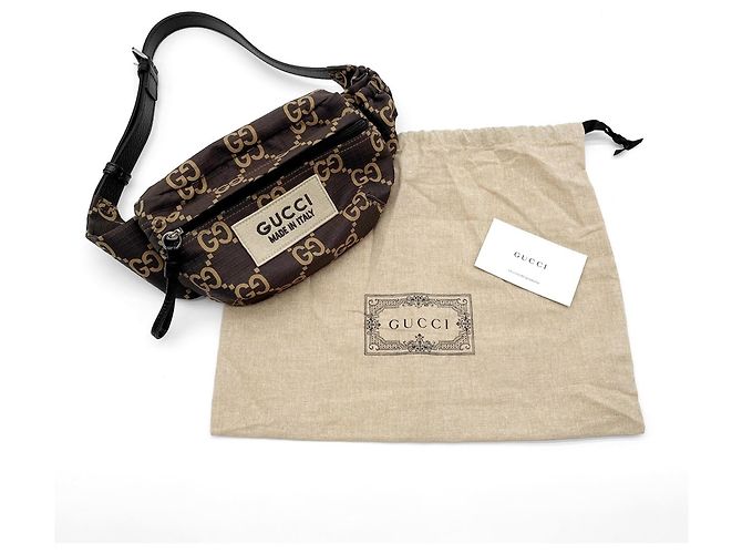 Marsupio GUCCI GG Jacquard Ripstop Marrone - vista 13