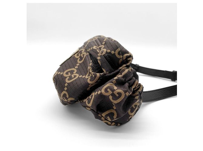 Marsupio GUCCI GG Jacquard Ripstop Marrone - vista 3