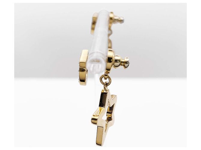 Orecchini Salvatore Ferragamo Gancini Heart Star Swing D'oro - vista 4