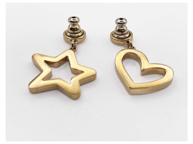 Orecchini Salvatore Ferragamo Gancini Heart Star Swing D'oro - vista 6