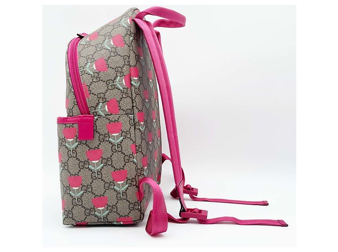 Zaino Tulip per bambini Gucci Marrone Rosa - vista 3