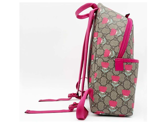 Zaino Tulip per bambini Gucci Marrone Rosa - vista 4