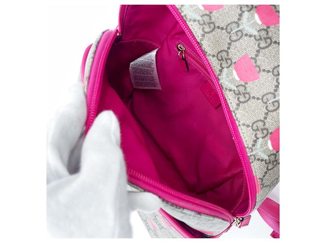Zaino Tulip per bambini Gucci Marrone Rosa - vista 7