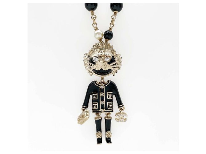 Collana lunga Lion Swing Pearl Chanel Nero - vista 2