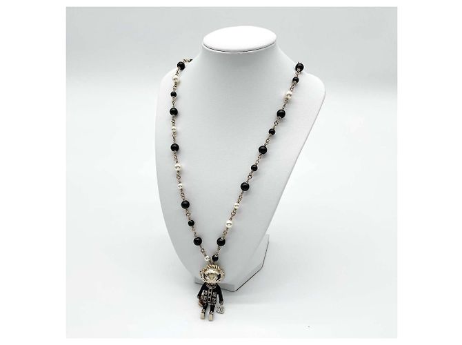 Collana lunga Lion Swing Pearl Chanel Nero - vista 7