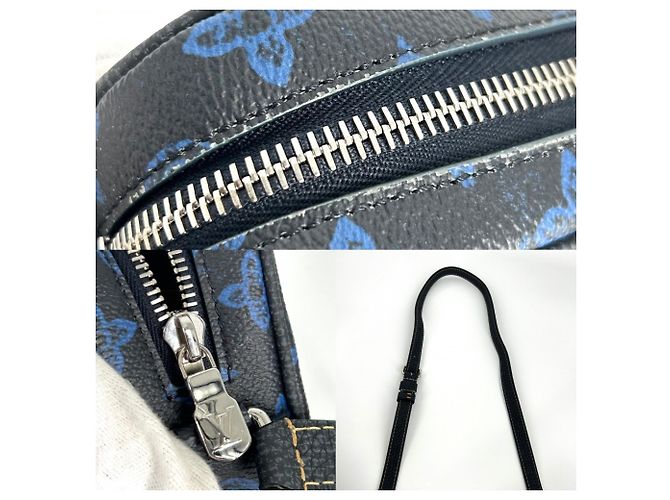 Borsa a tracolla Louis Vuitton Monogram Record Christopher da uomo Blu navy - vista 6