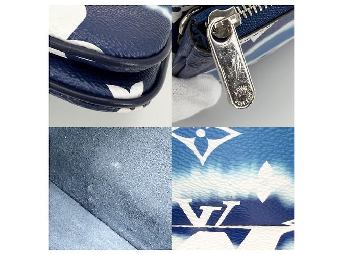 Pochette Escale Monogram Giant LV da uomo Louis Vuitton Blu - vista 7