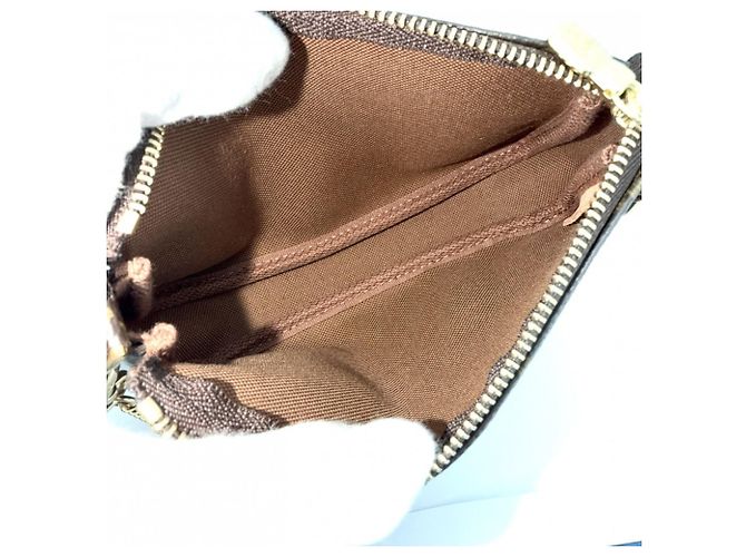 Louis Vuitton Monogram Mini Pochette Accessoires Marrone - vista 4