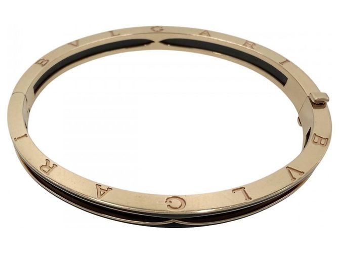 Bulgari Bracciale rigido aperto Bvlgari B-zero 1 Nero D'oro - vista 2