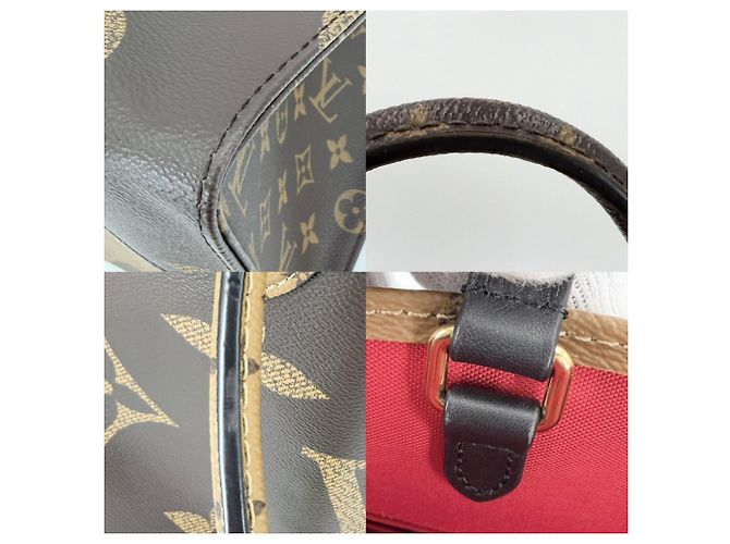 Borsa Tote OnTheGo GM da donna Louis Vuitton Marrone Beige - vista 6
