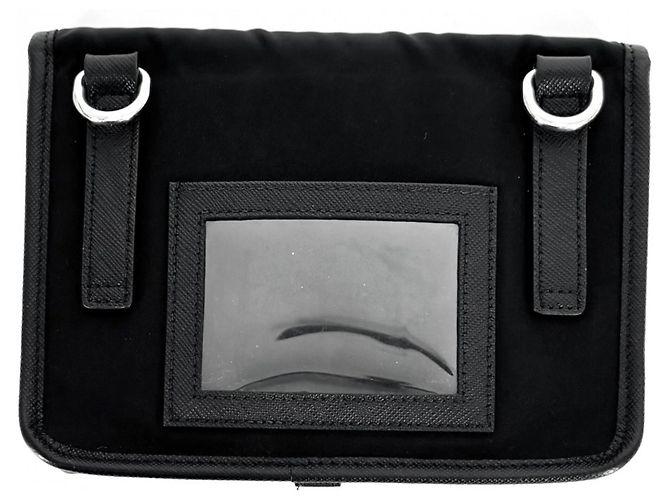 Borsa a tracolla in nylon nero Prada - vista 2
