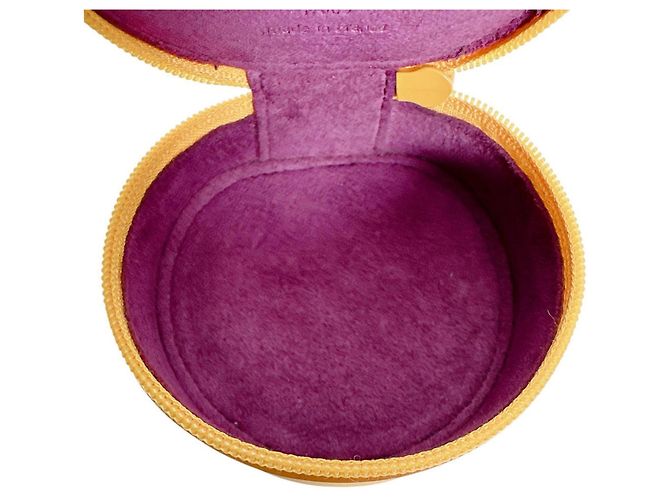 Pochette e porta gioielli in pelle Epi Louis Vuitton Giallo - vista 17