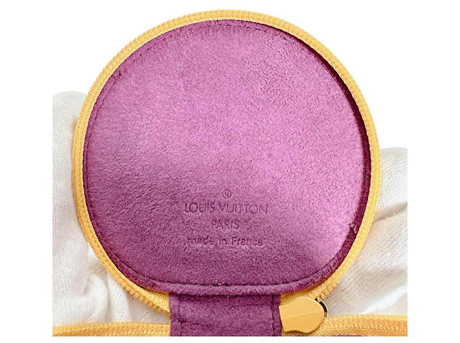 Pochette e porta gioielli in pelle Epi Louis Vuitton Giallo - vista 18