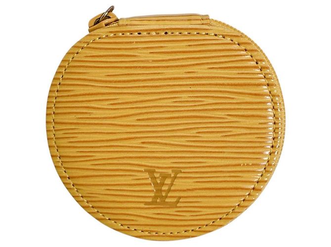 Pochette e porta gioielli in pelle Epi Louis Vuitton Giallo - vista 2