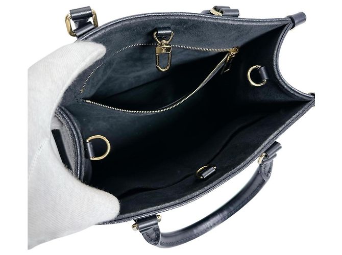 Borsa Tote Louis Vuitton Handbag Monogram Empreinte OnTheGo PM M45653 Noir Nero - vista 12