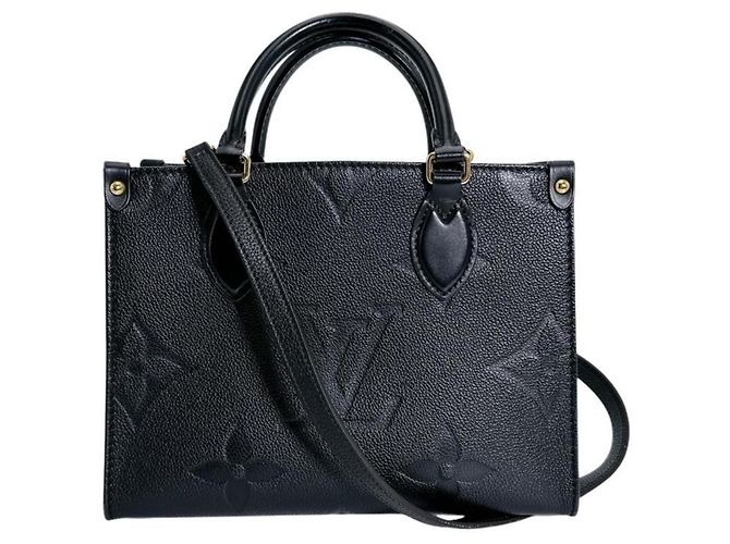 Borsa Tote Louis Vuitton Handbag Monogram Empreinte OnTheGo PM M45653 Noir Nero - vista 2