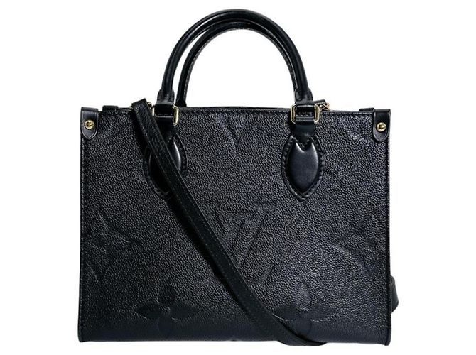 Borsa Tote Louis Vuitton Handbag Monogram Empreinte OnTheGo PM M45653 Noir Nero - vista 3